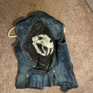 Hand painted old vest